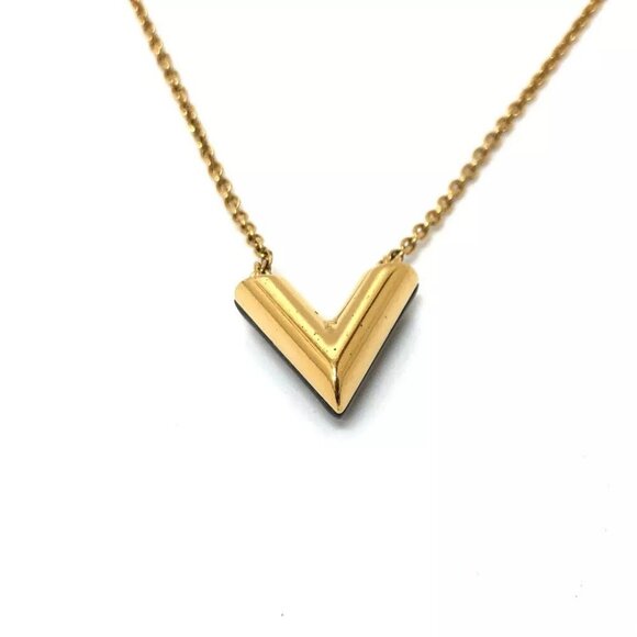 LOUIS VUITTON LV circle Essential V Pendant Necklace - Picture 8 of 11